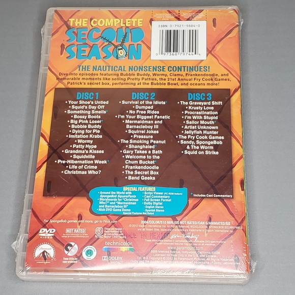 Spongebob Squarepants Season 2 DVD - Picture 2 of 2